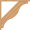 Ekena Millwork Funston Block Smooth Bracket w/ Offset Brace, Western Red Cedar, 3 1/2"W x 40"D x 40"H BKT0402X40X40FST05SWR - alternate 4